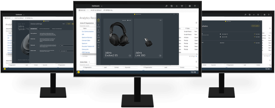 Jabra Direct displayed on the screen